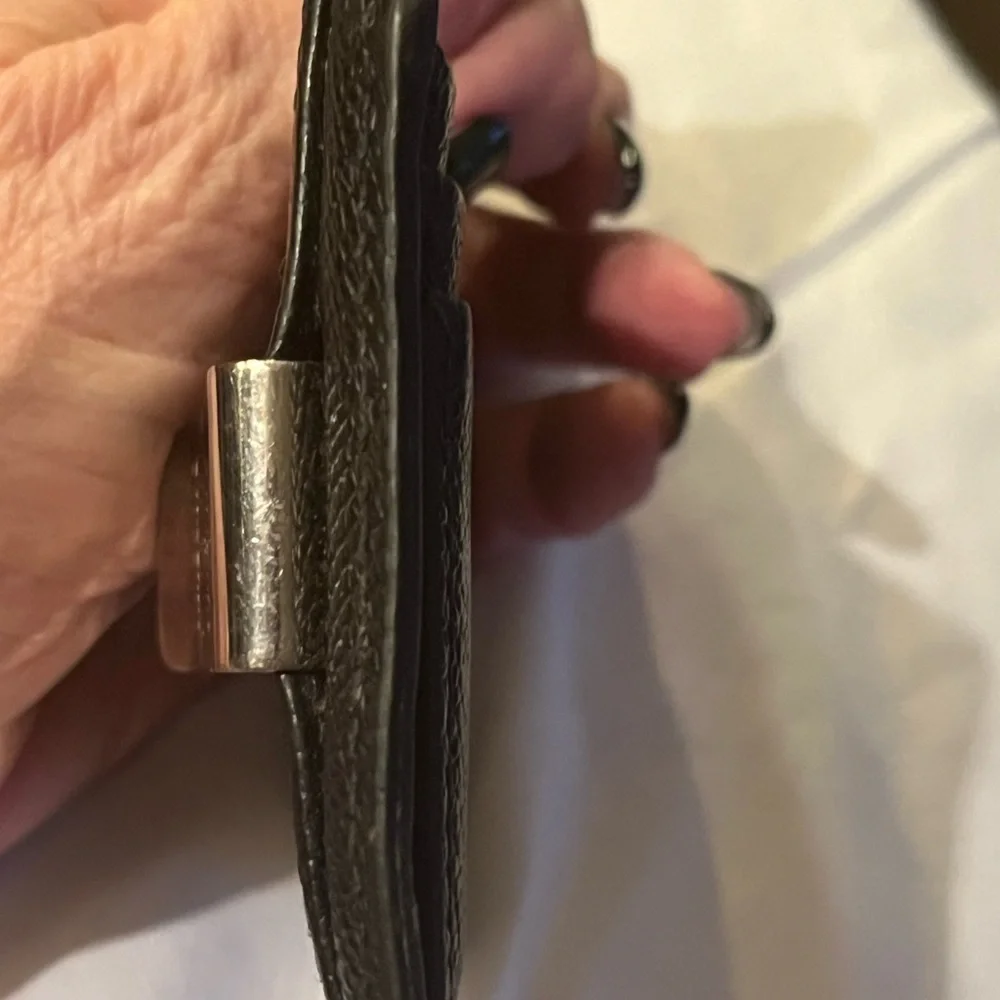 Burberry Black Textured Leather Card Holder unisex